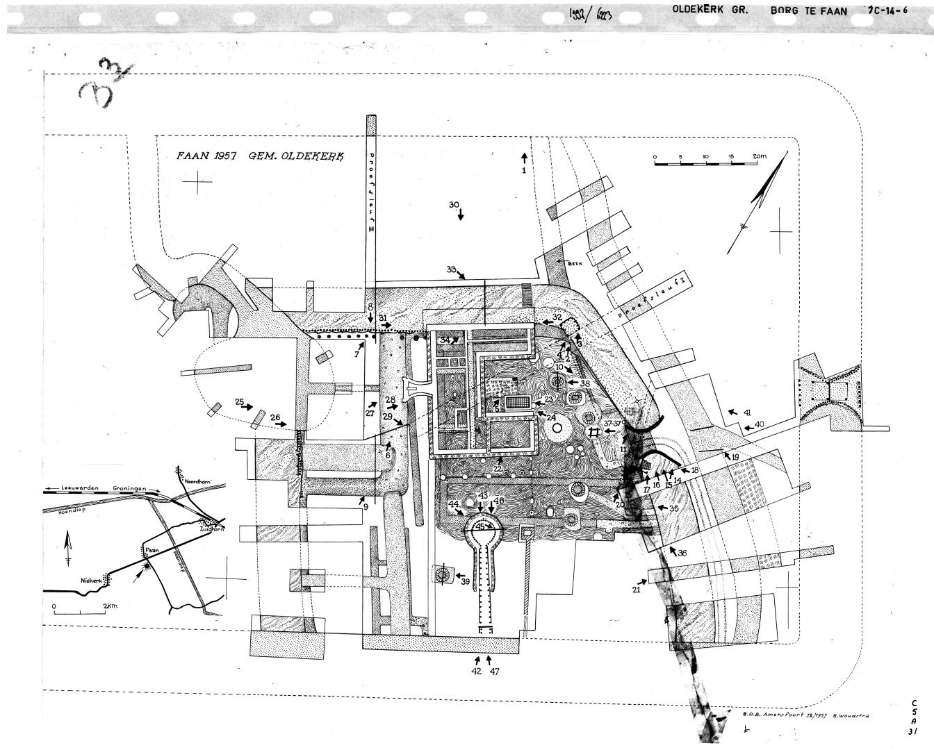Bylma excavation map, 