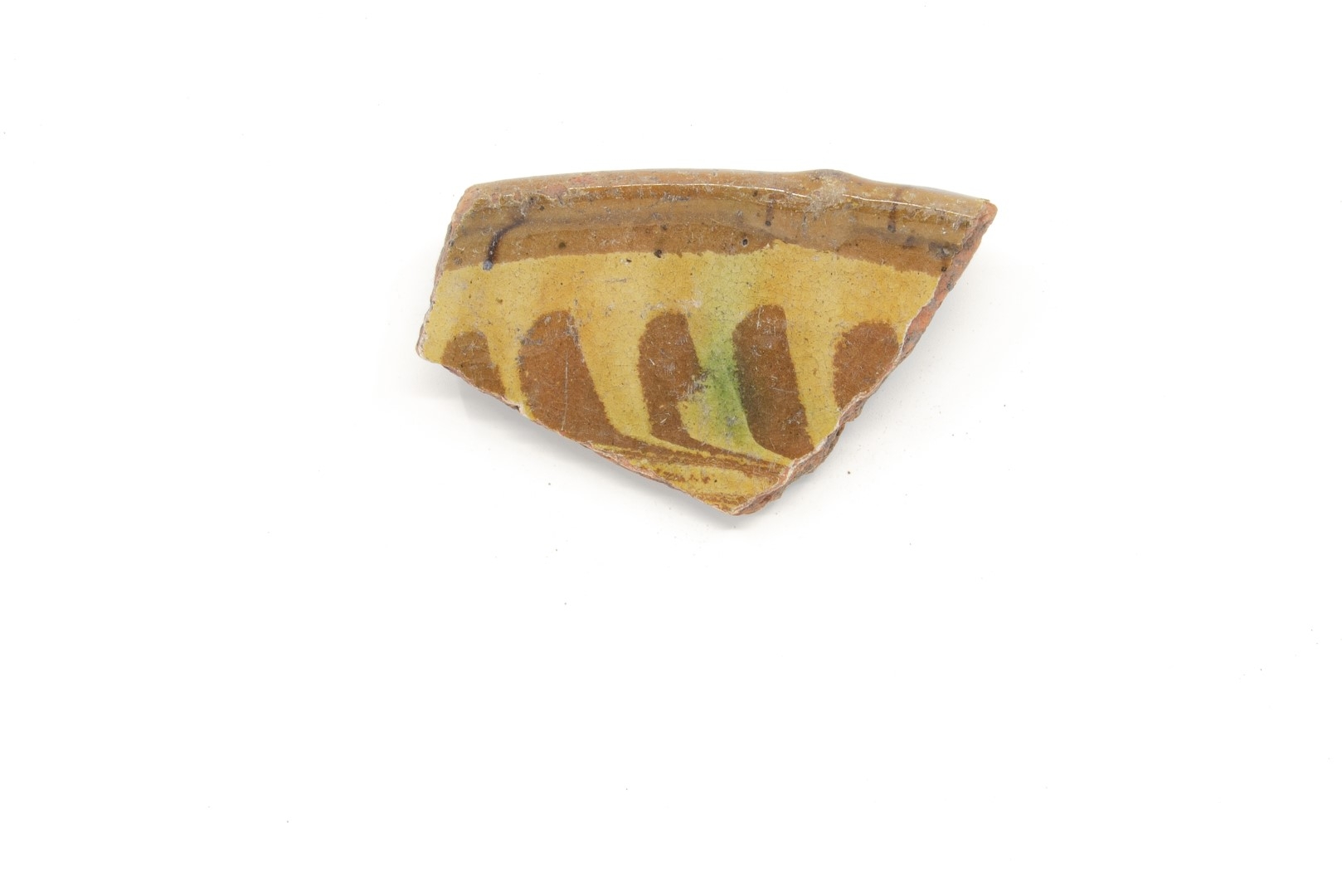 Red earthenware, lead-glazed, 