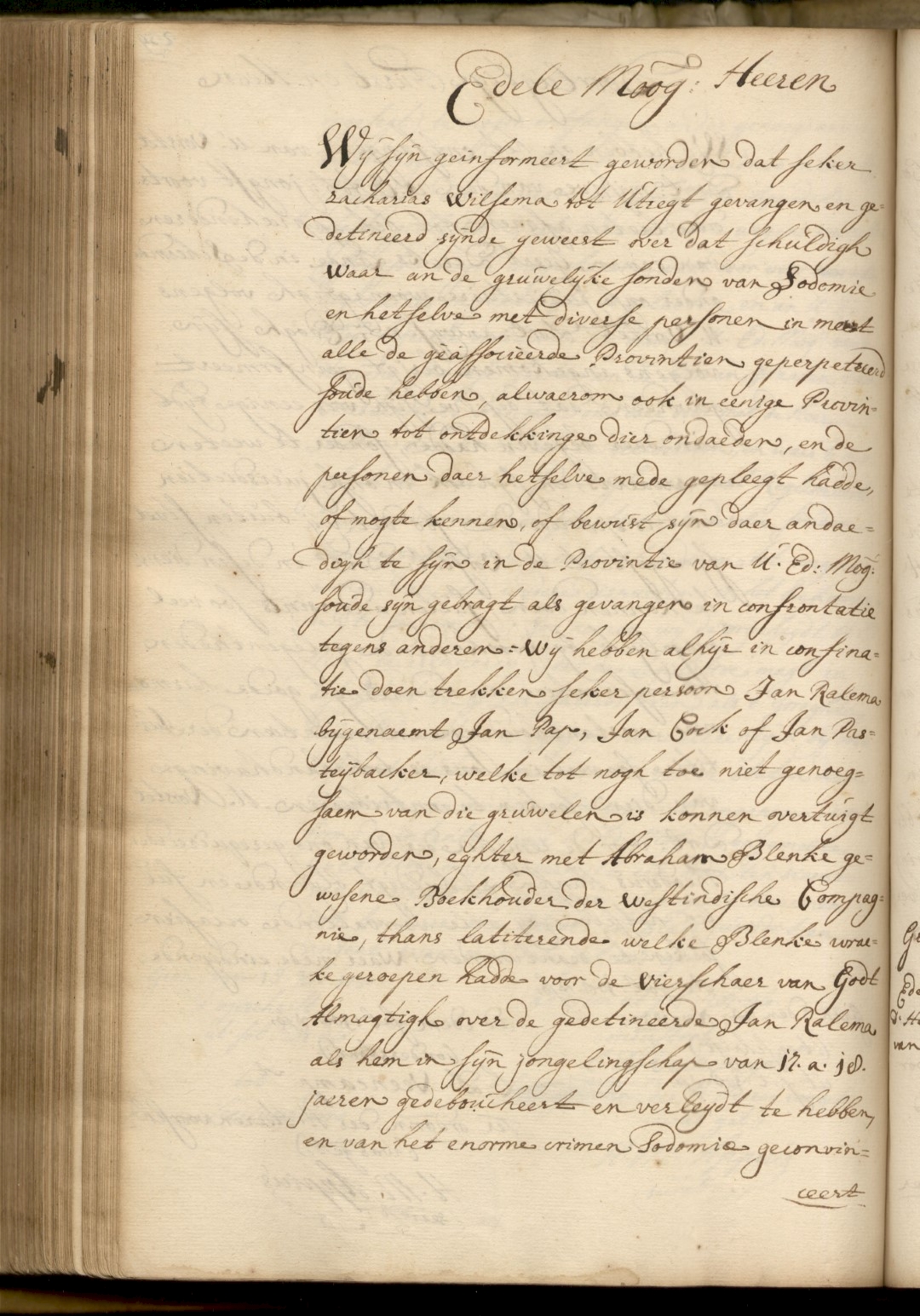Letter on Zacharias Wilsma,
