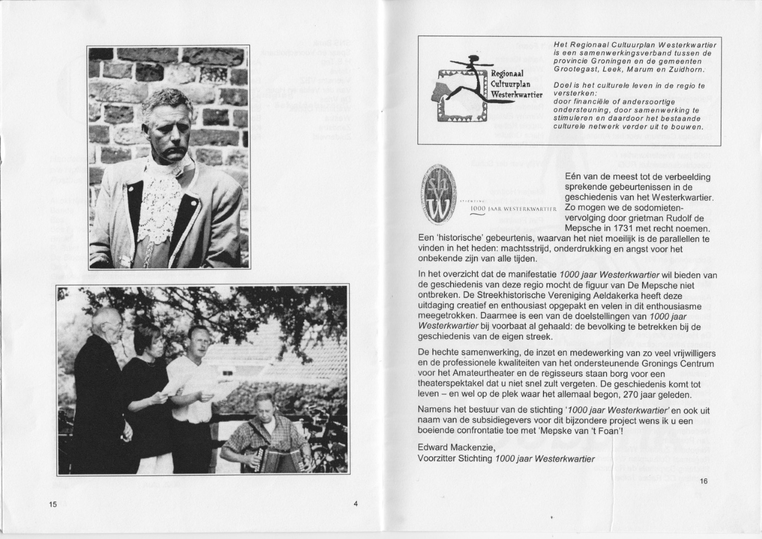 Booklet for Theaterspektakel Mepske van 't Foan, 