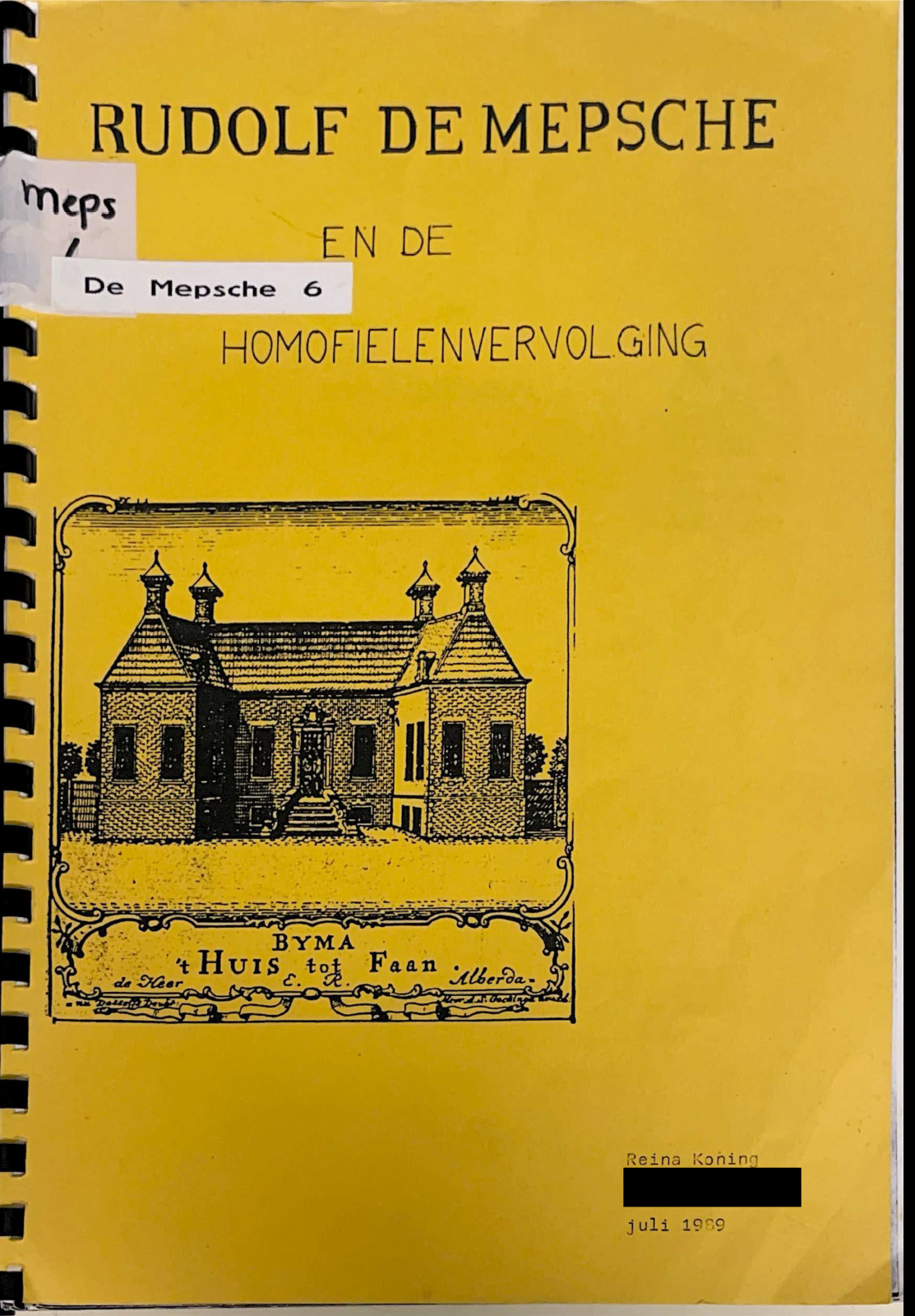 Rudolf de Mepsche en de Homofielenvervolging